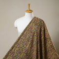 Yellow - natural dyed cotton pedana kalamkari fabric 03