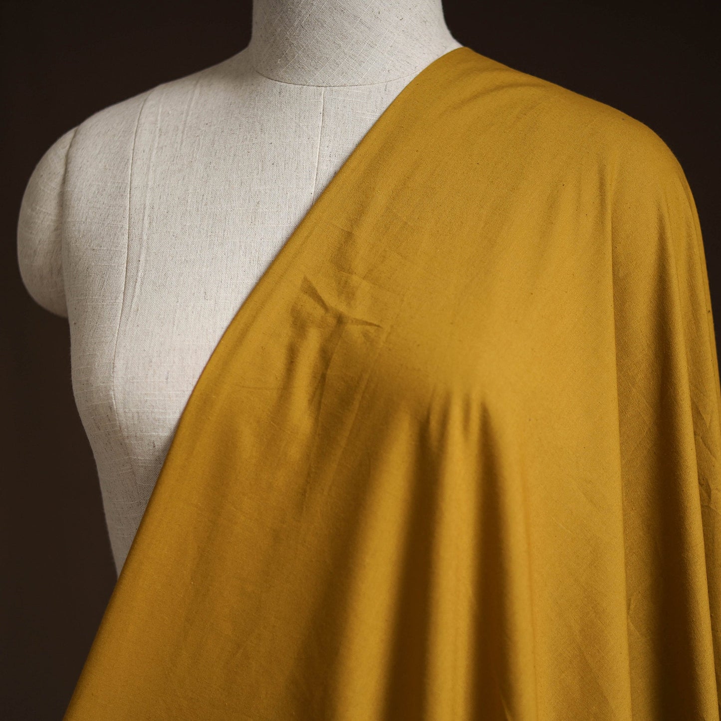 Natural dyed cotton plain fabric 01 - handcrafted