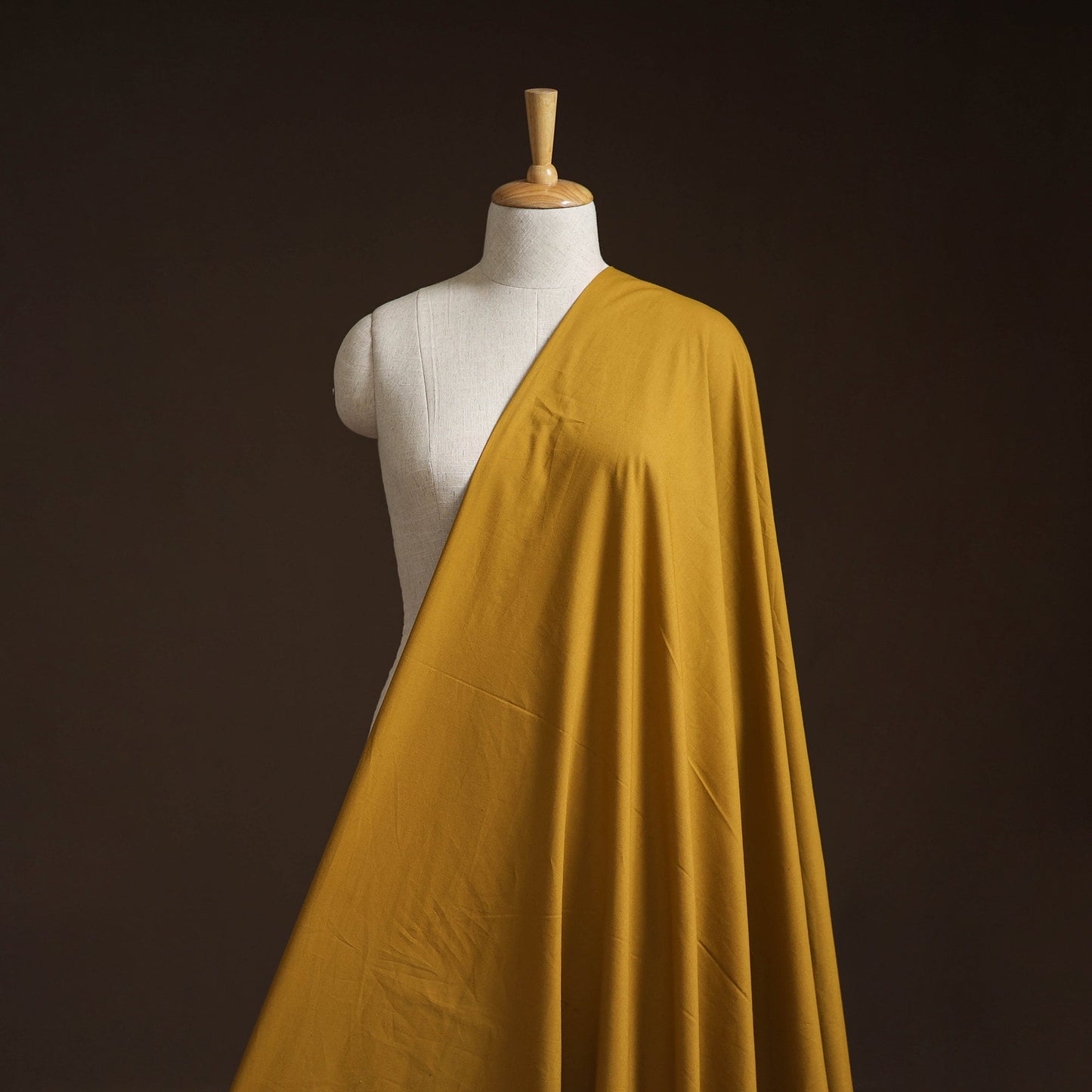 Natural dyed cotton plain fabric 01 - handcrafted