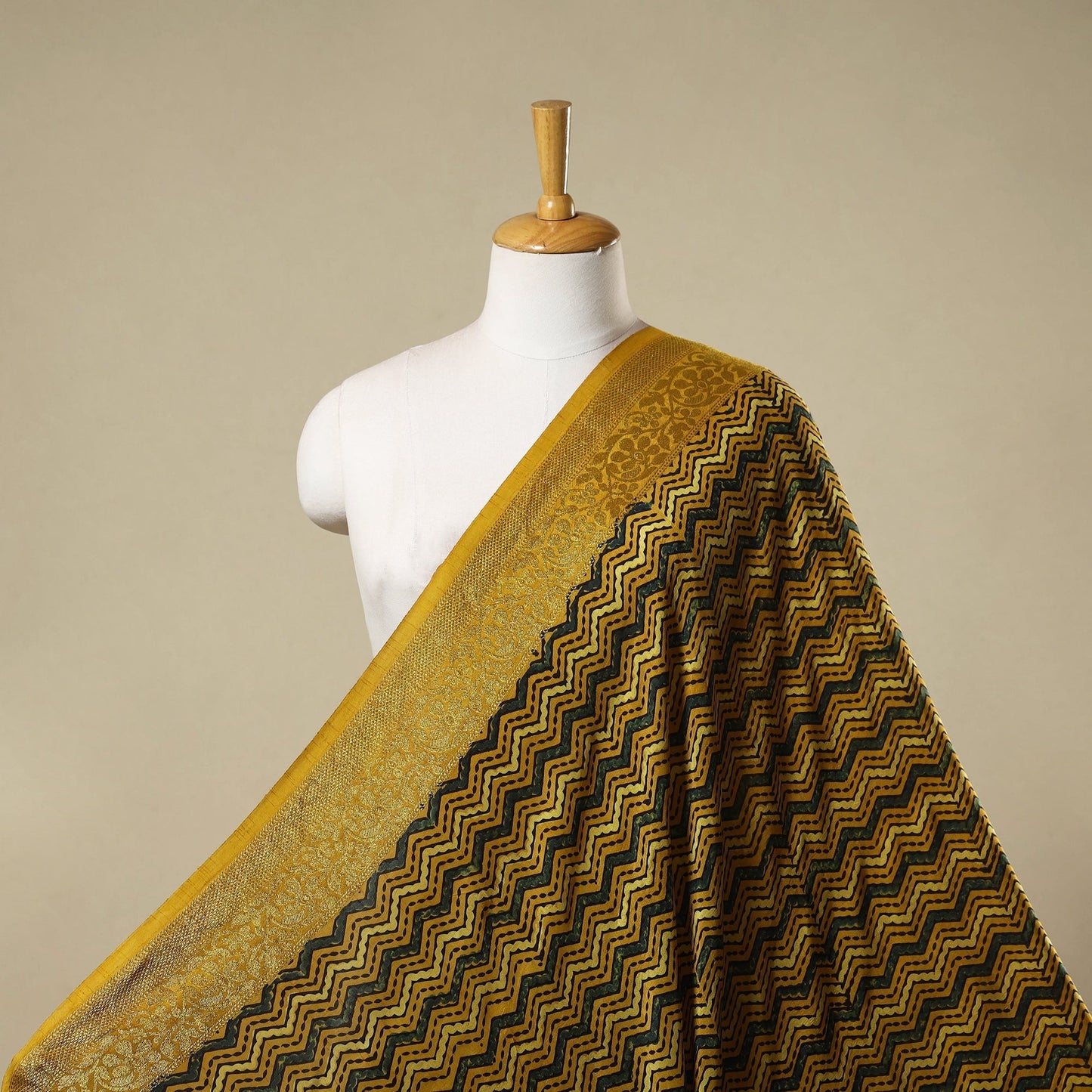 Natural dyed dola silk hand fabric 09 - handcrafted