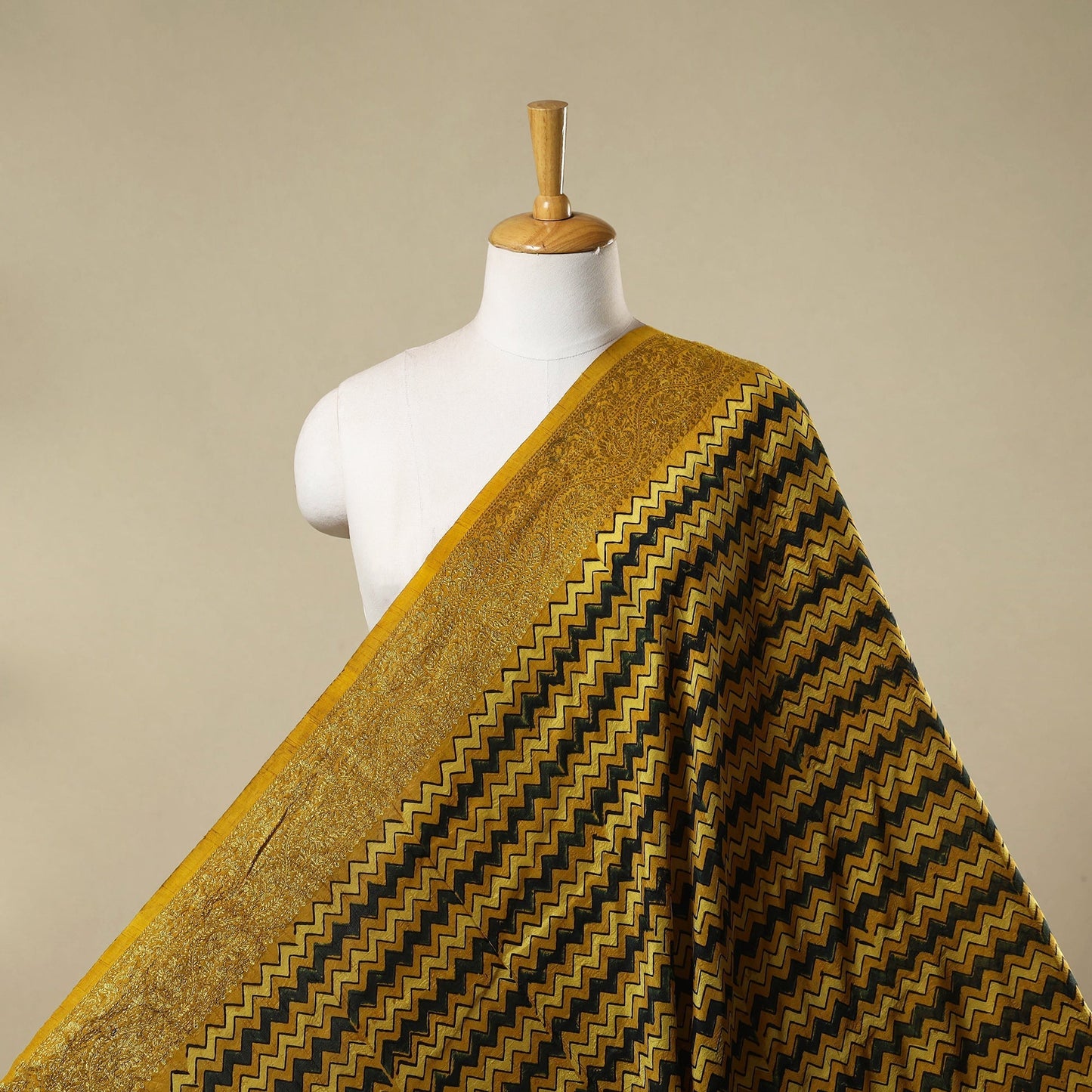 Natural dyed dola silk hand fabric 12 - handcrafted
