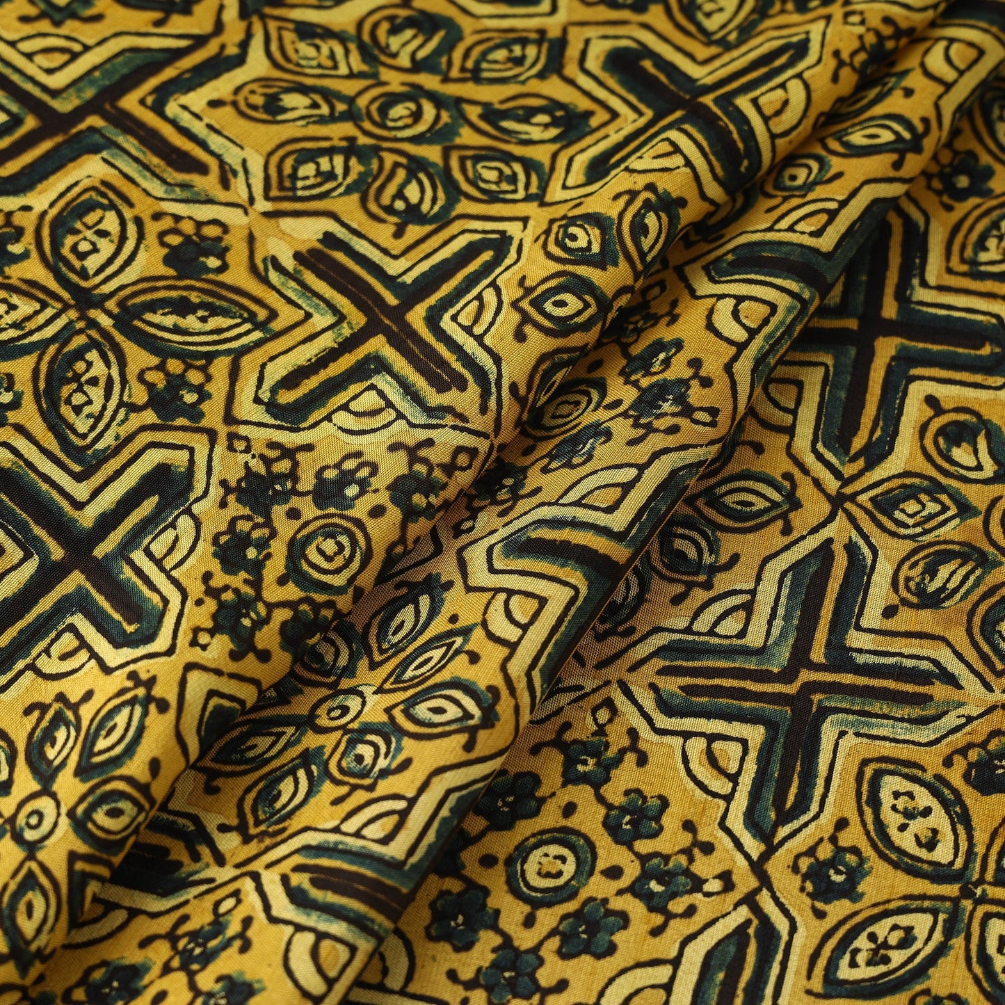 Natural dyed dola silk hand fabric 11 - handcrafted