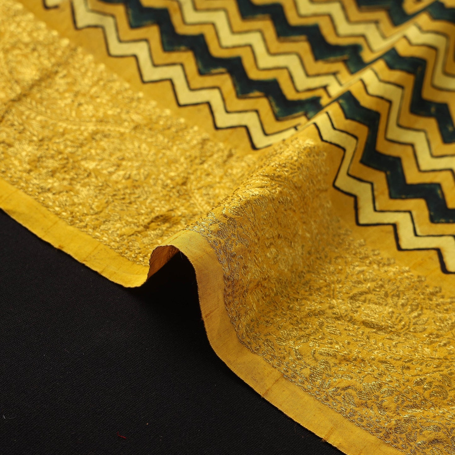 Natural dyed dola silk hand fabric 12 - handcrafted