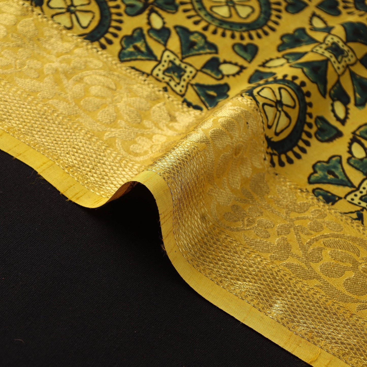 Natural dyed dola silk hand fabric 53 - handcrafted