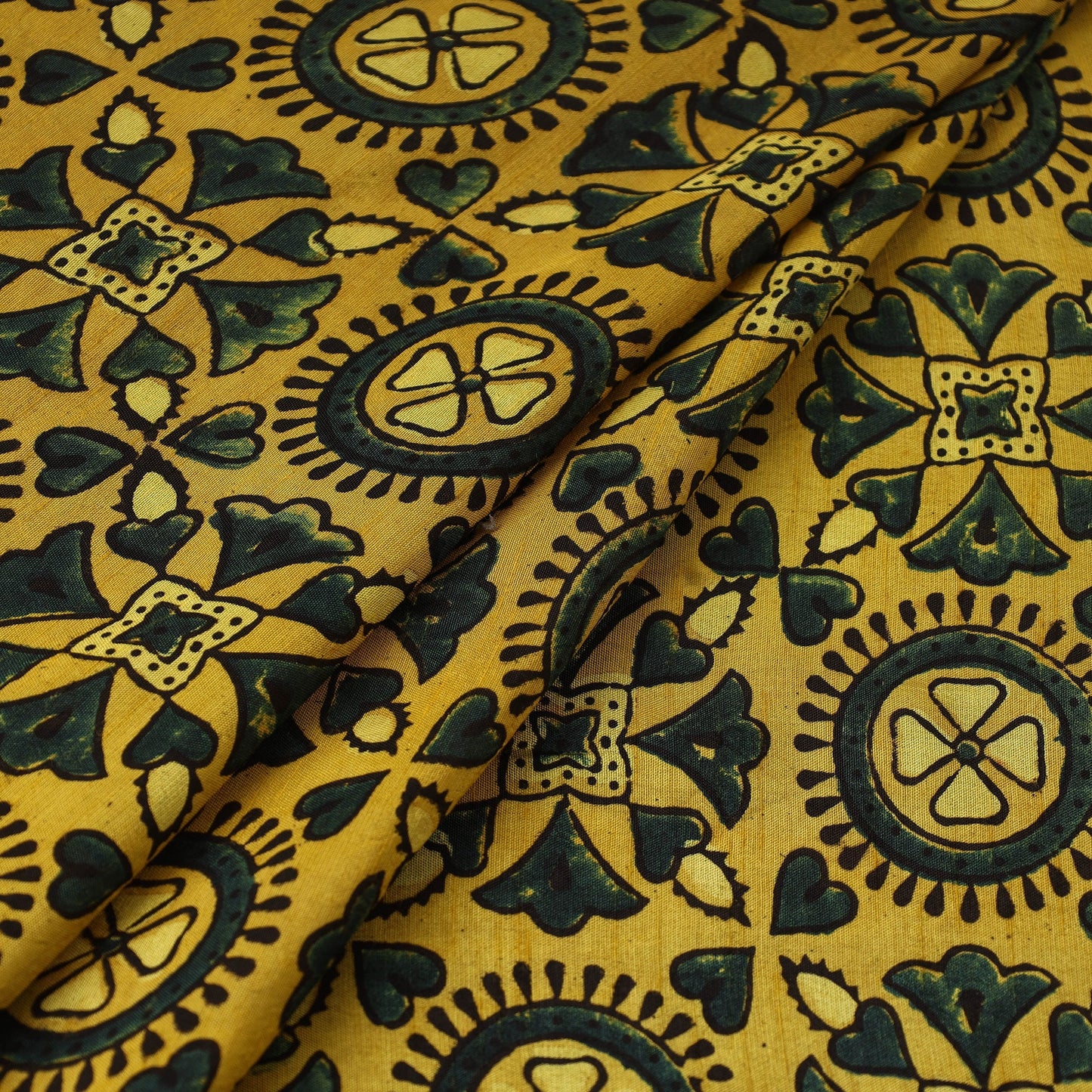 Natural dyed dola silk hand fabric 53 - handcrafted