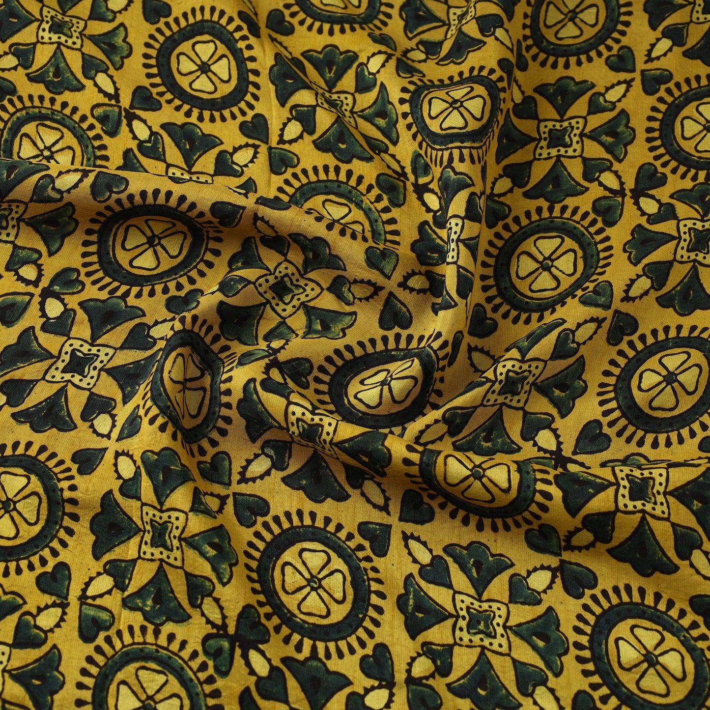 Natural dyed dola silk hand fabric 53 - handcrafted