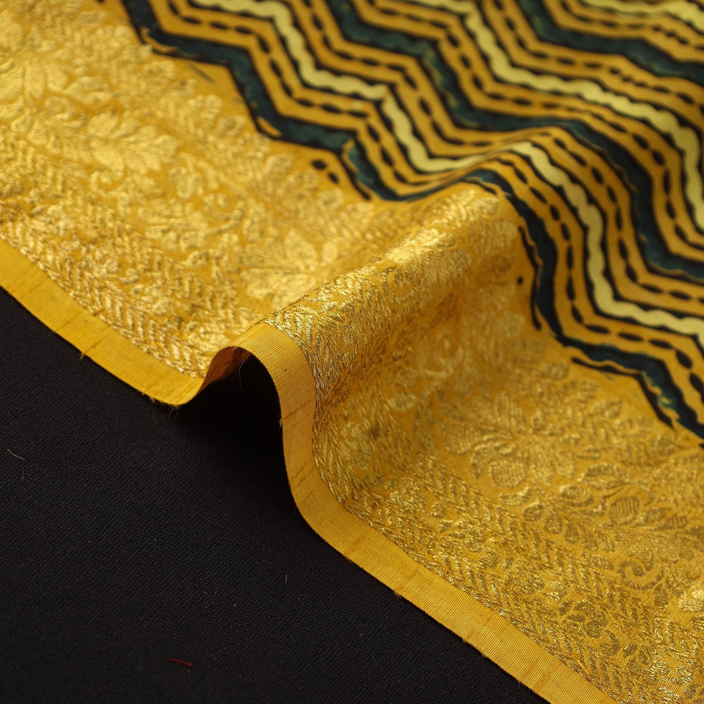 Natural dyed dola silk hand fabric 59 - handcrafted