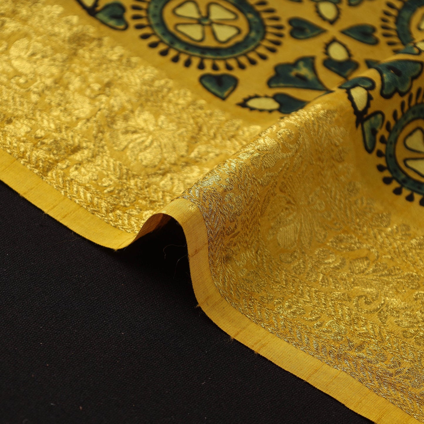 Natural dyed dola silk hand fabric 61 - handcrafted