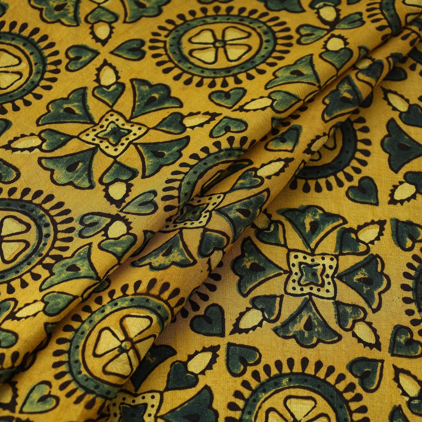 Natural dyed dola silk hand fabric 61 - handcrafted