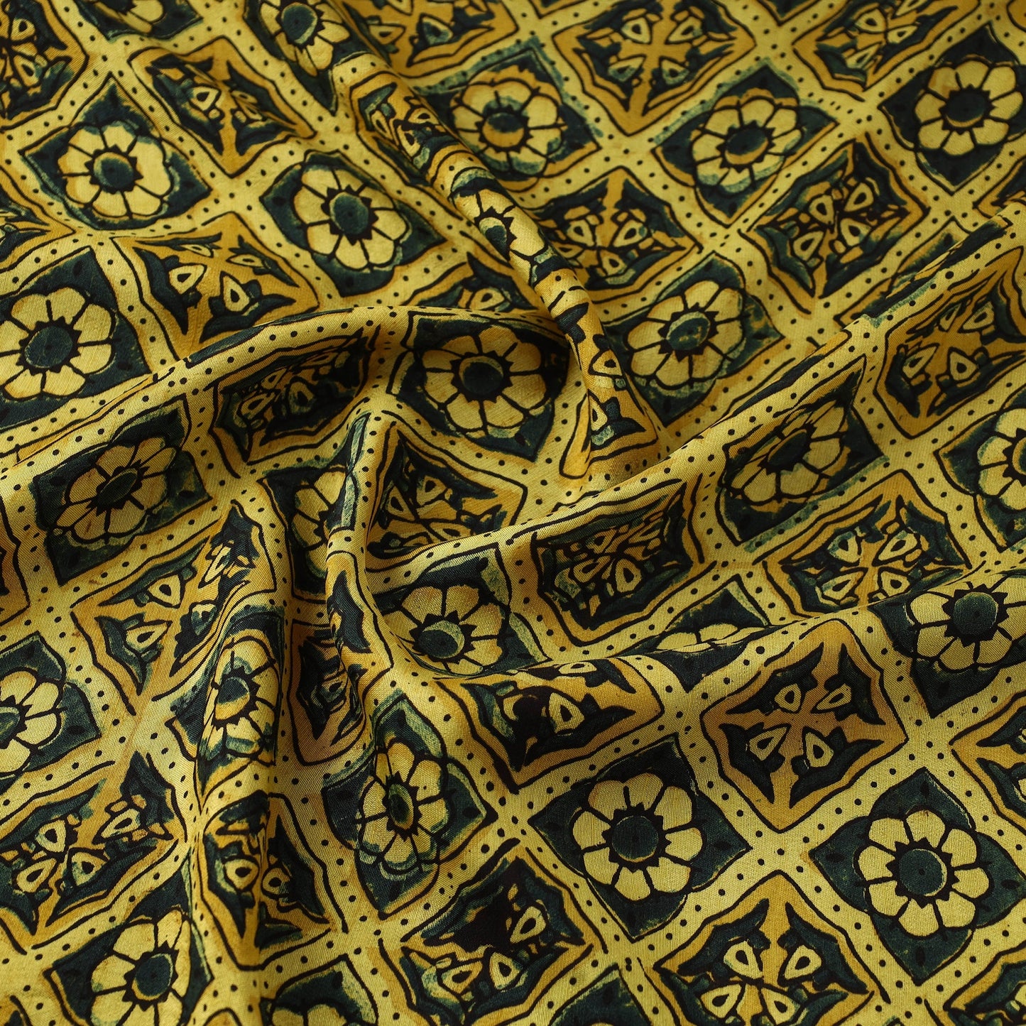 Natural dyed dola silk hand fabric 62 - handcrafted