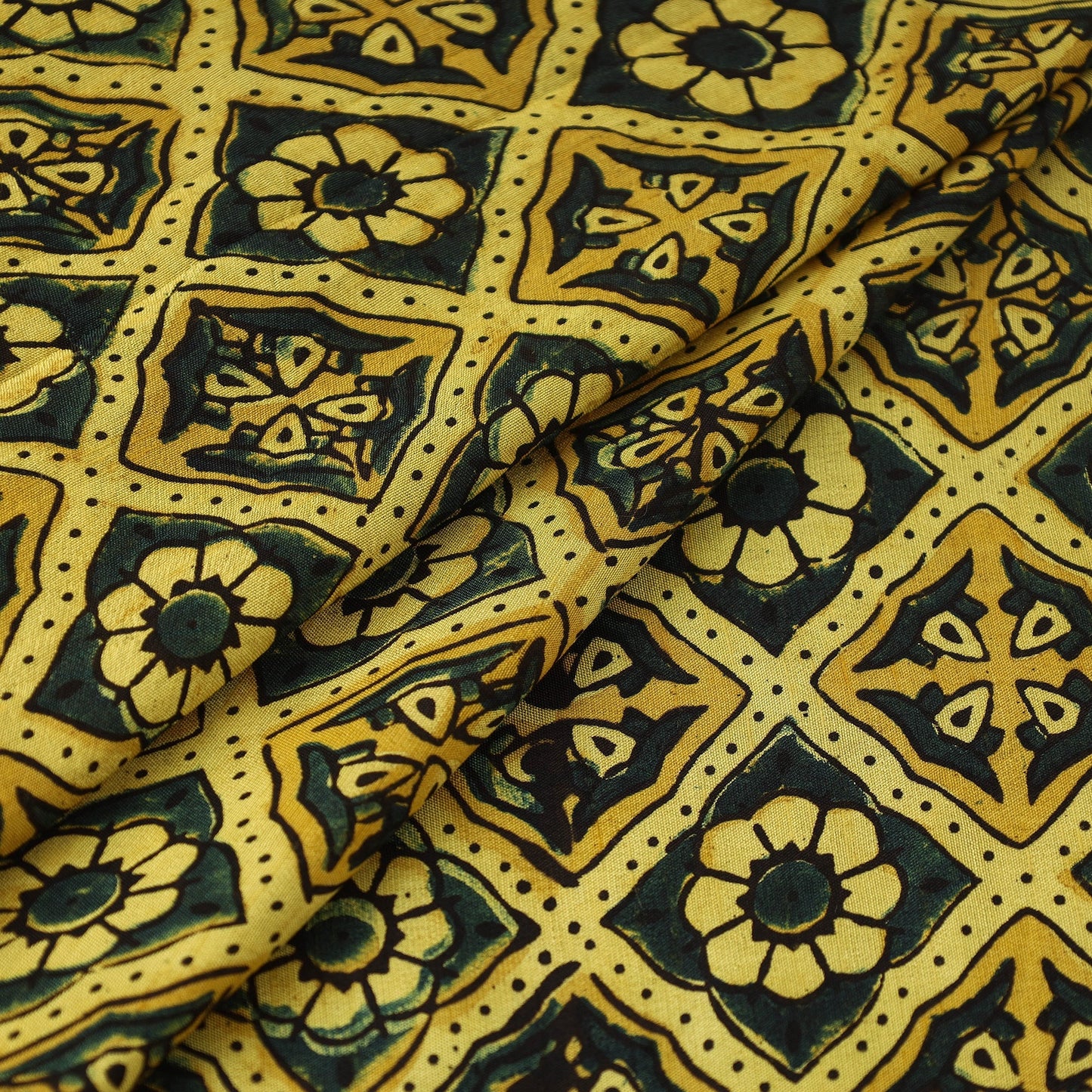 Natural dyed dola silk hand fabric 62 - handcrafted