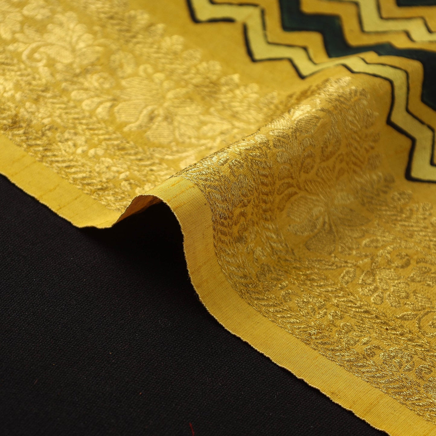 Natural dyed dola silk hand fabric 63 - handcrafted