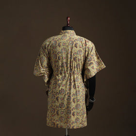 Natural dyed hand block kalamkari print cotton kaftan