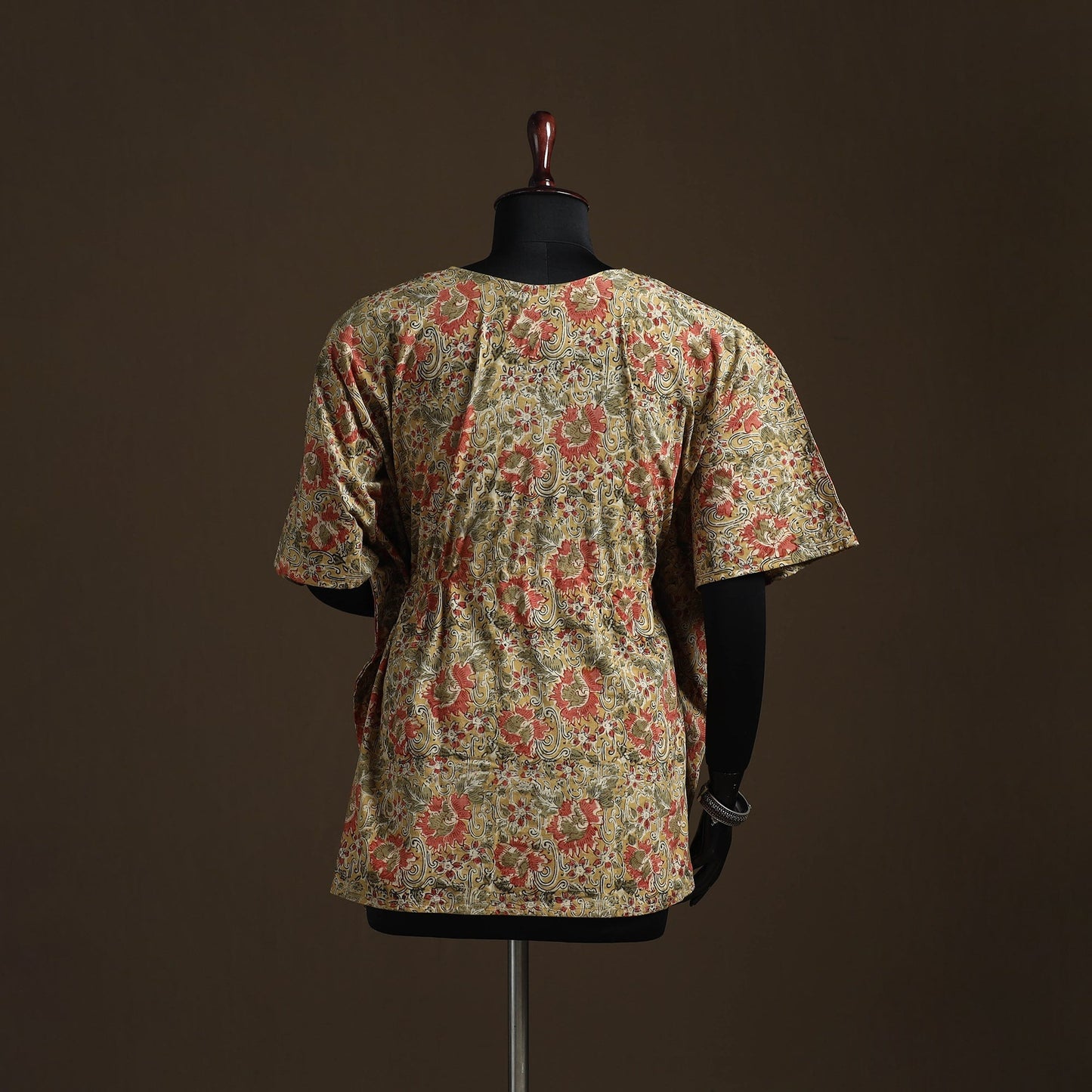 Natural dyed hand block kalamkari print gota work cotton