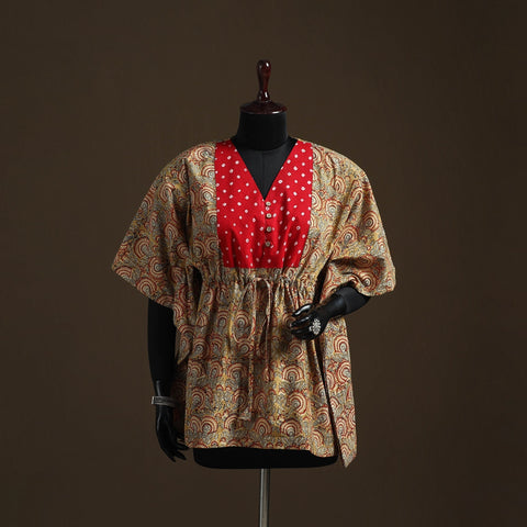 Natural dyed hand block kalamkari print patchwork cotton