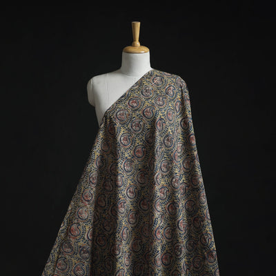 Natural dyed hand block print cotton kalamkari fabric 11