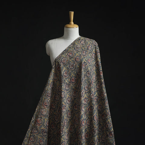 Natural dyed hand block print cotton kalamkari fabric 11