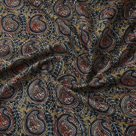 Natural dyed hand block print cotton kalamkari fabric 11