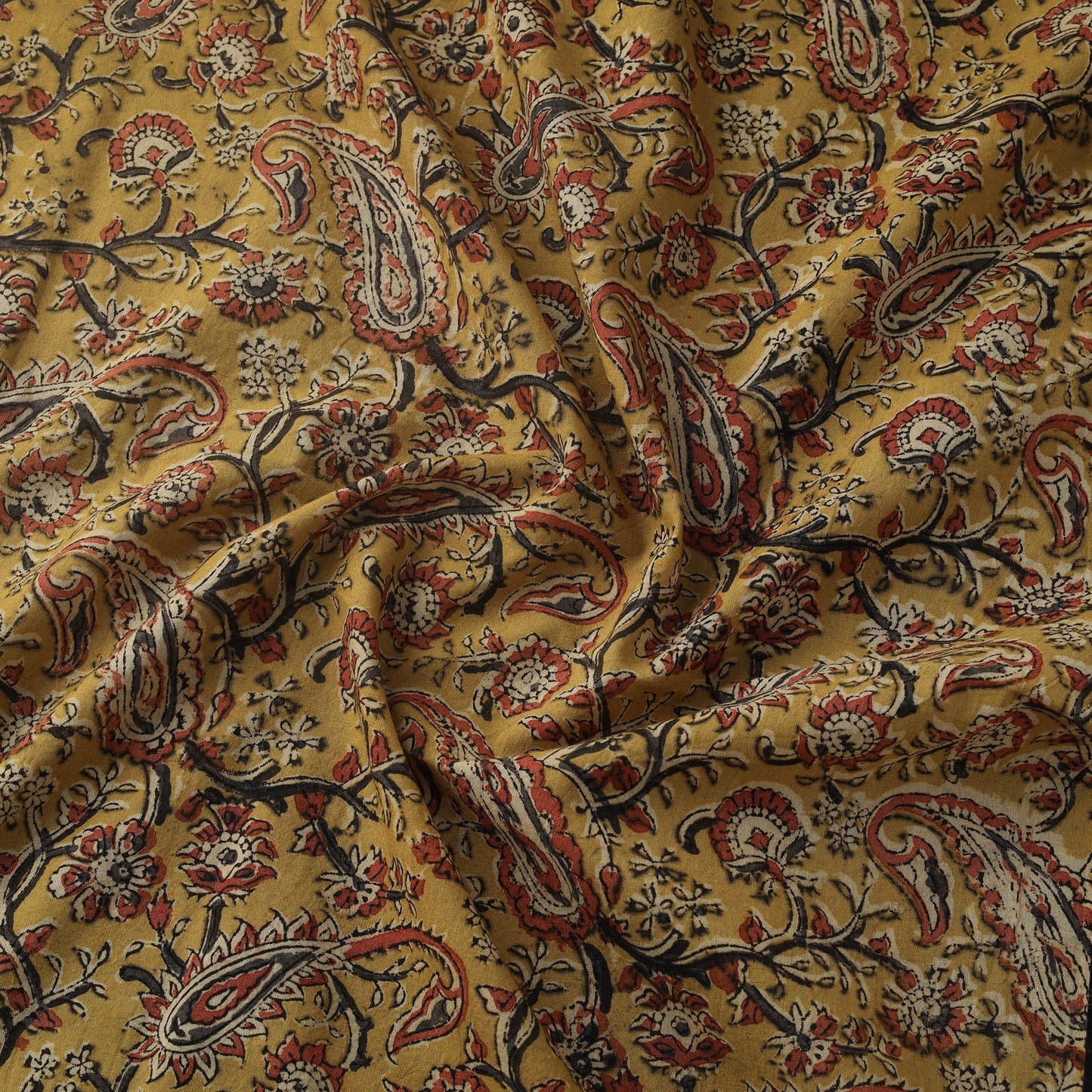 Natural dyed hand block print cotton pedana kalamkari