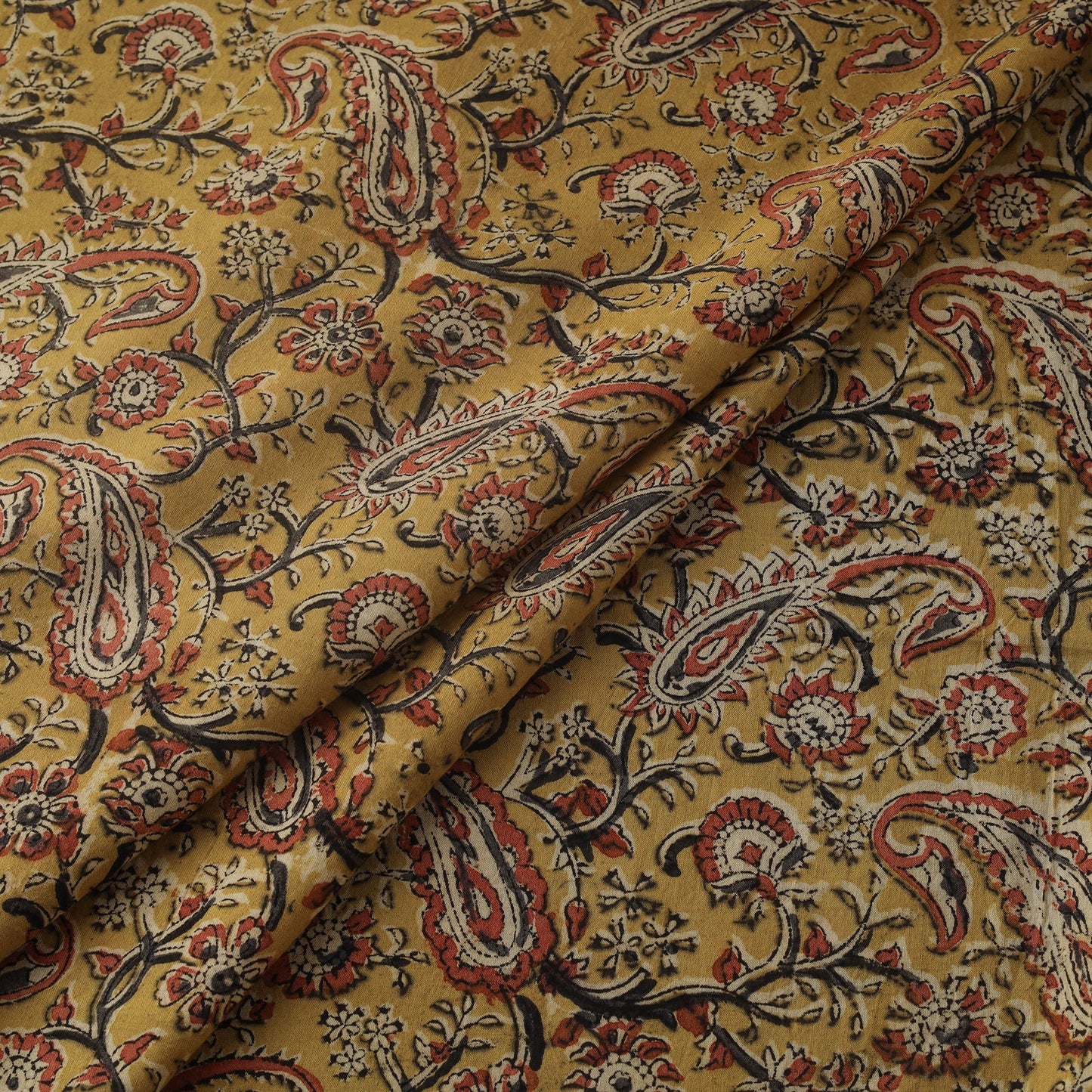 Natural dyed hand block print cotton pedana kalamkari