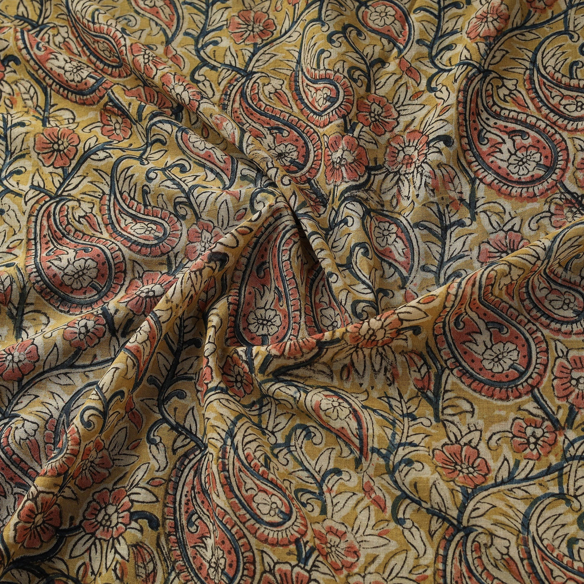 Natural dyed hand block print pure mul cotton pedana