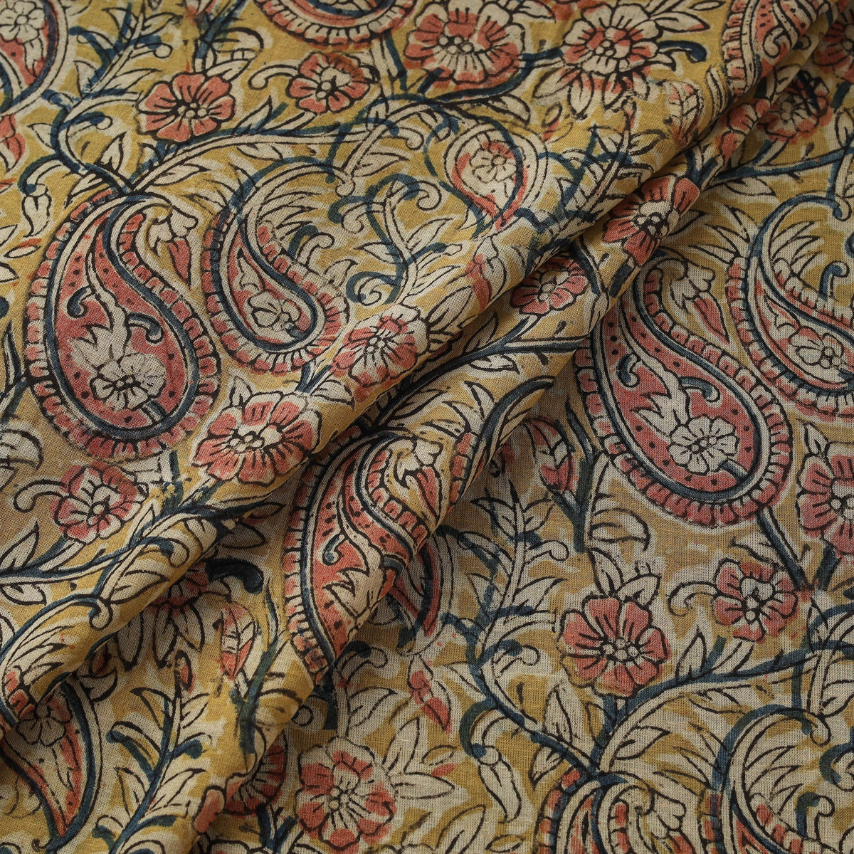 Natural dyed hand block print pure mul cotton pedana
