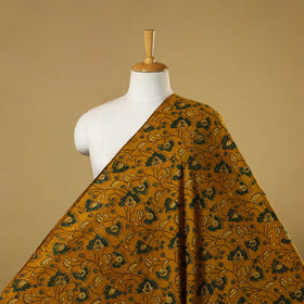 Yellow - natural dyed hand cotton fabric 05 - handcrafted