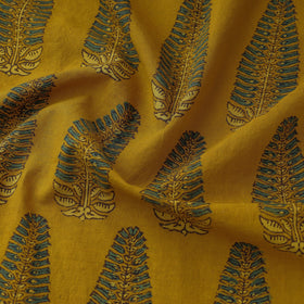 Buy Large Fern Leaf Butta Ajrakh Hand Block Printed Cotton Fabric Online l iTokri.com