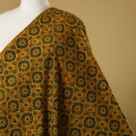 Yellow - natural dyed hand cotton fabric 17 - handcrafted