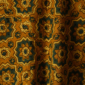 Yellow - natural dyed hand cotton fabric 17 - handcrafted