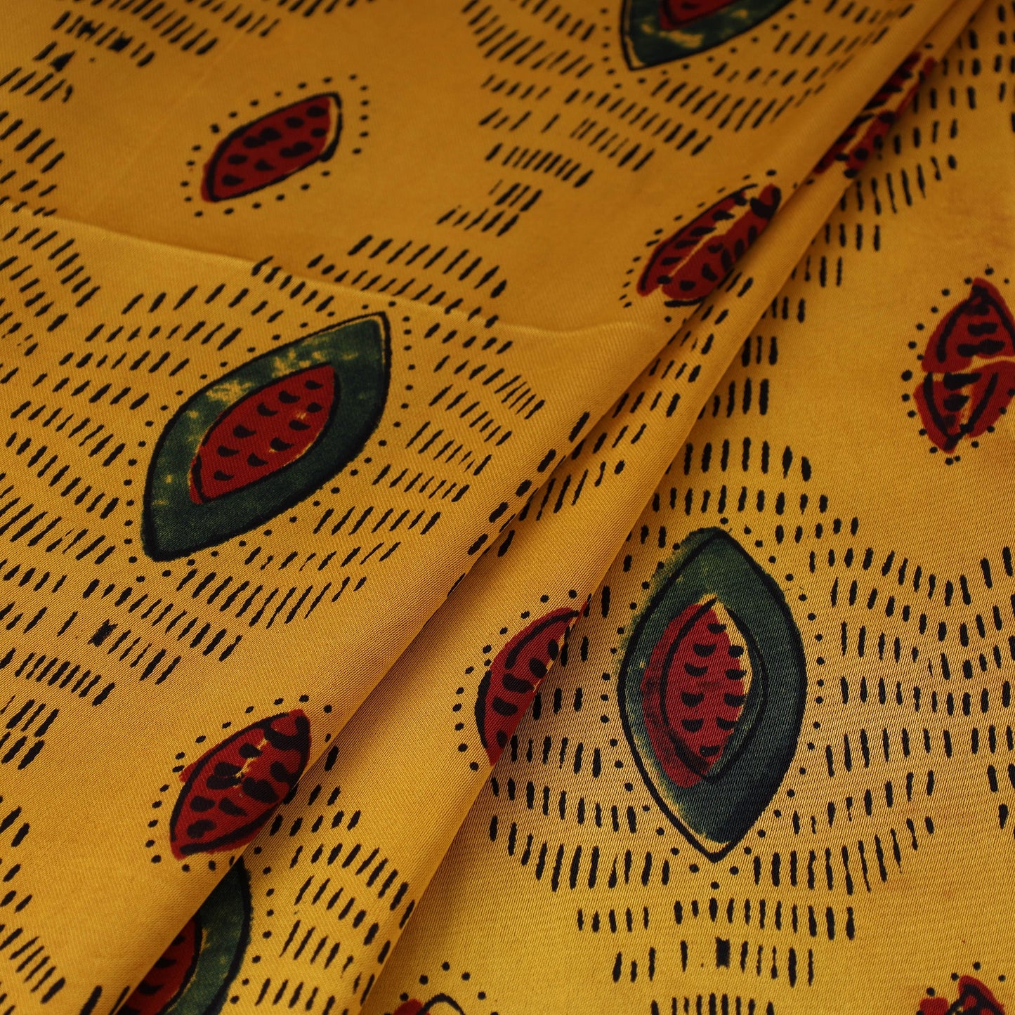 Yellow - natural dyed hand modal silk fabric 15