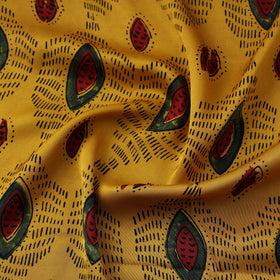 Yellow - natural dyed hand modal silk fabric 15