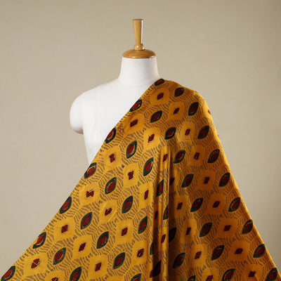 Yellow - natural dyed hand modal silk fabric 15