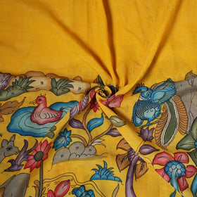 Natural dyed handloom chanderi silk handpainted