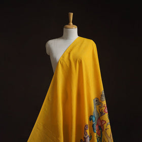Natural dyed handloom chanderi silk handpainted
