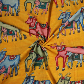 Natural dyed handloom chanderi silk handpainted