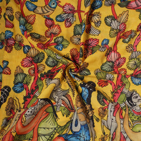 Natural dyed handloom chanderi silk handpainted