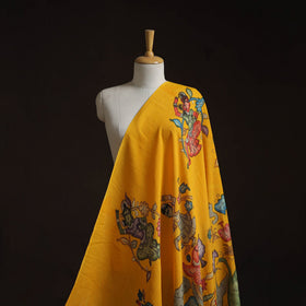 Natural dyed handloom chanderi silk handpainted
