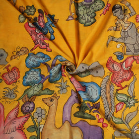 Natural dyed handloom chanderi silk handpainted