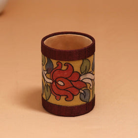 Natural dyed handpainted kalamkari pen stand 09