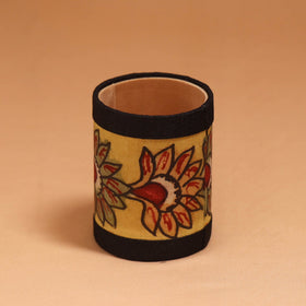 Natural dyed handpainted kalamkari pen stand 16