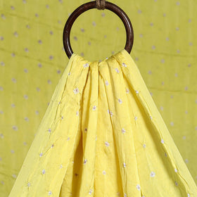Yellow - natural dyed kutch tie-dye modal silk bandhani