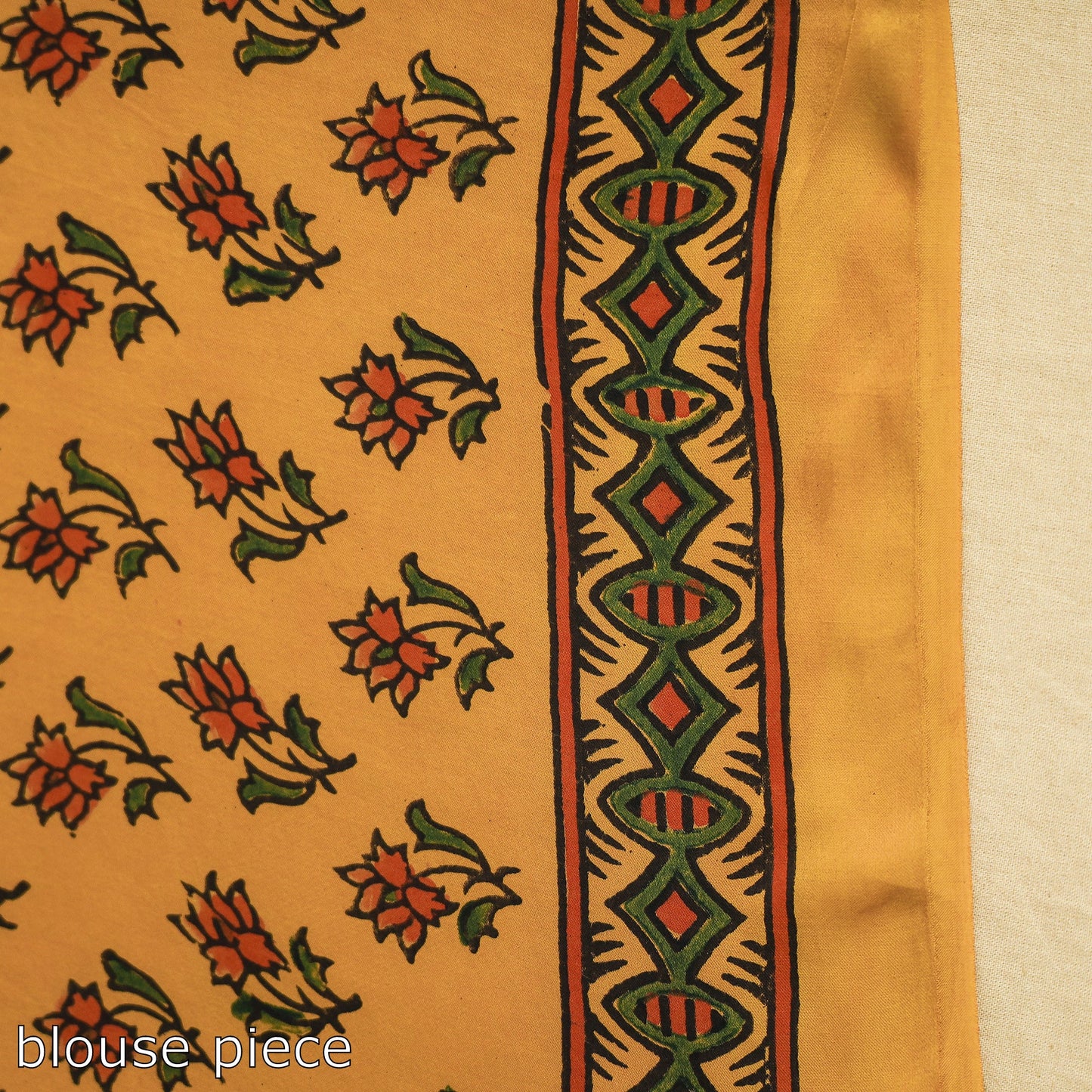  Natural Dyed Block Print Modal Silk Ajrakh Saree