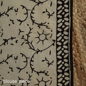 Natural dyed mul cotton hand bagru saree 20 - handcrafted