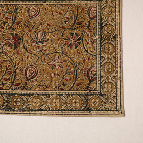 Yellow - natural dyed pedana kalamkari cotton table mat 31