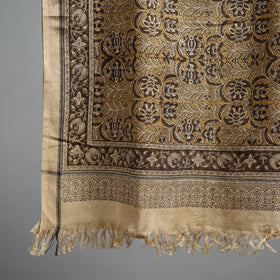 Natural dyed pedana kalamkari printed handloom cotton towel