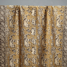 Natural dyed pedana kalamkari printed handloom cotton towel