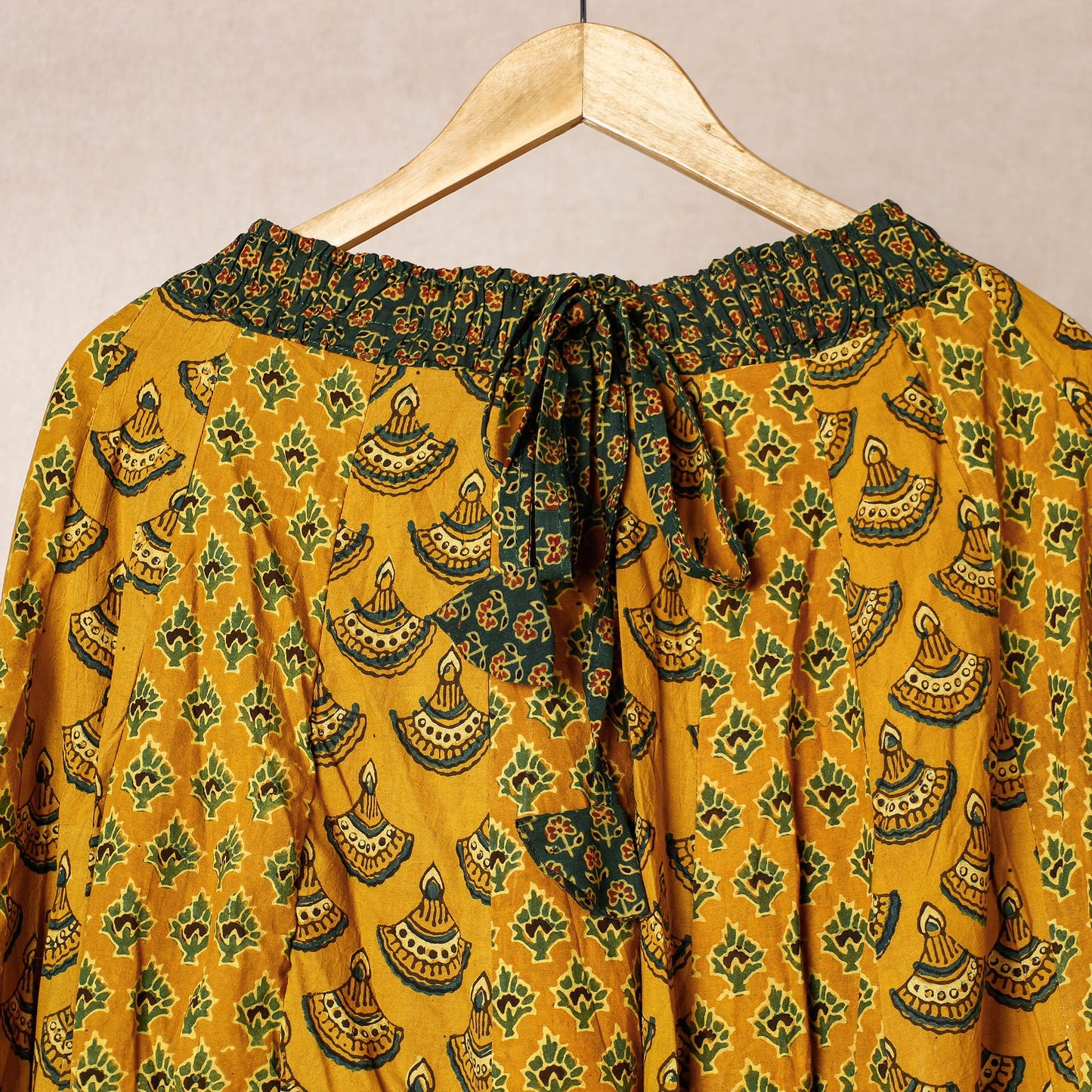  24 Kali Ajrakh Block Printed Patchwork Cotton Long Skirt 