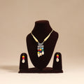 Yellow - navratri special! German silver shell & thread