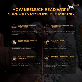 Yellow - neemuch handmade beadwork necklace by pushpa harit